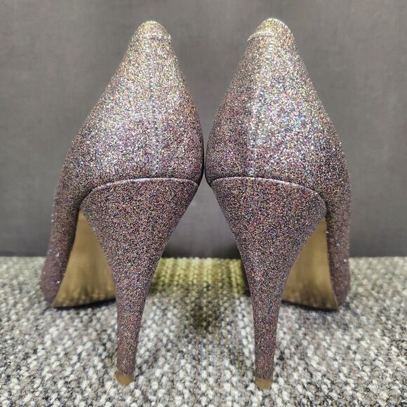 Steve Madden P-Miami Womens Size 8.5 Glitter Stiletto Heels Night Out Fancy Shoe - Picture 4 of 11